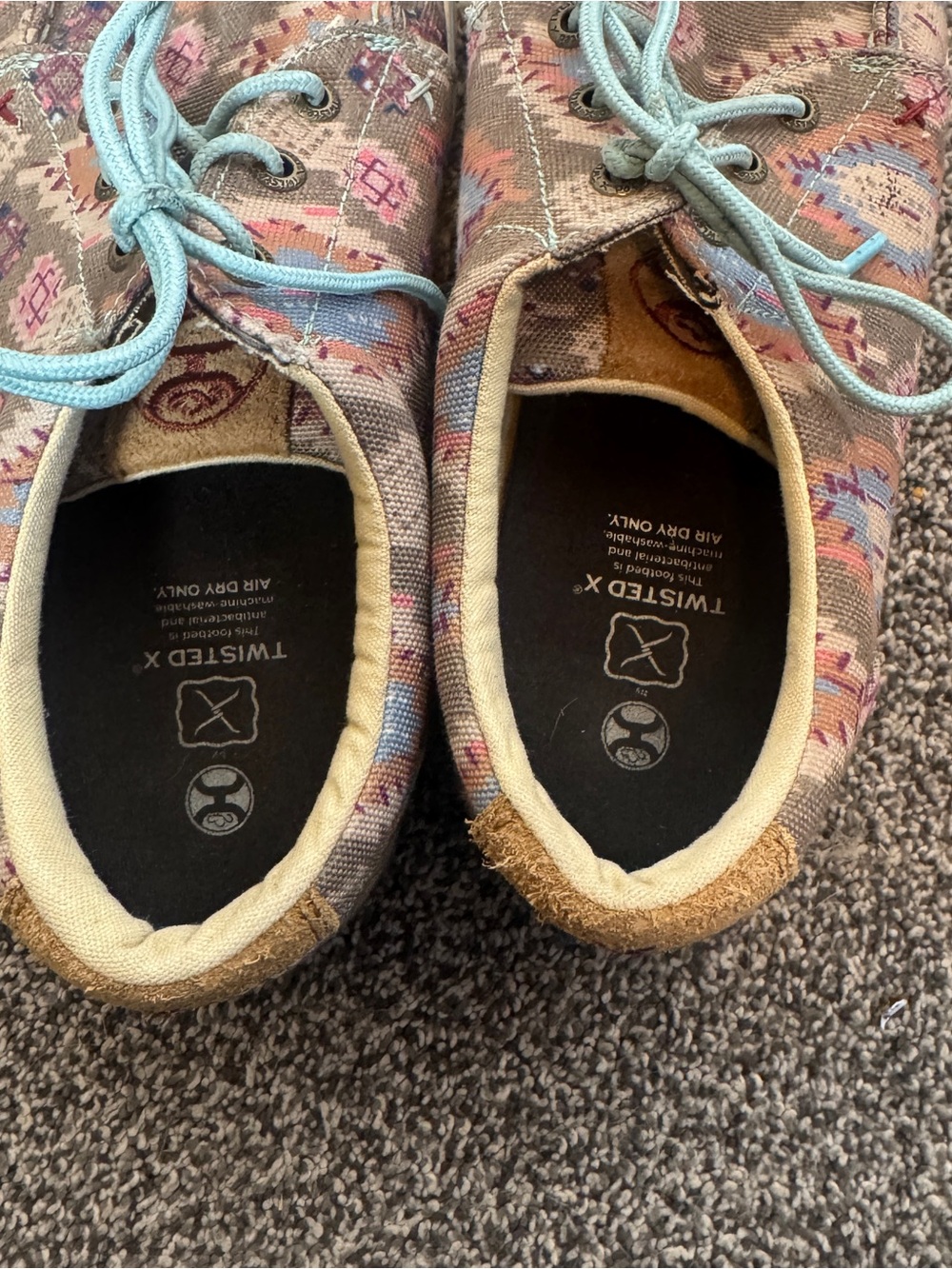 Twisted X Hooey Womens 9.5 Aztec Southwest Canvas Loper Shoes - Picture 4 of 8